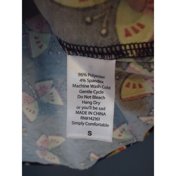 LulaRoe Irma Tunic Women's Small Multicolored Butterfly Print Hi Low Hem - Picture 5 of 6